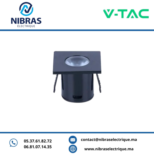 V-TAC SPOT NICHE SQ BLACK 6500K