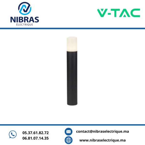 V-TAC POTEAU DE JARDIN GU10 ALUMINIUM BODY BLACK RD IP54