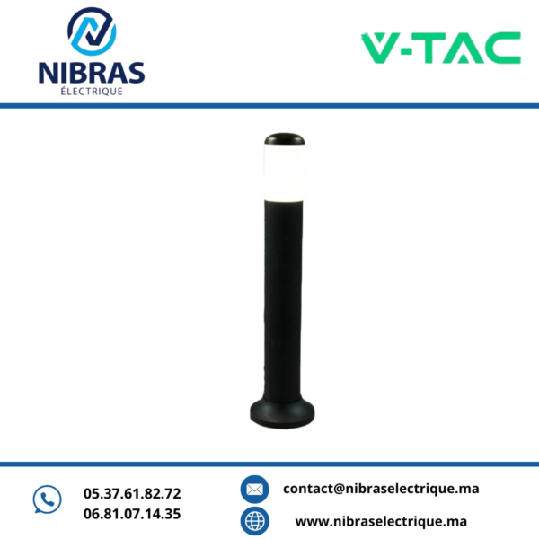 V-TAC POTEAU DE JARDIN E27 ROUND BLACK