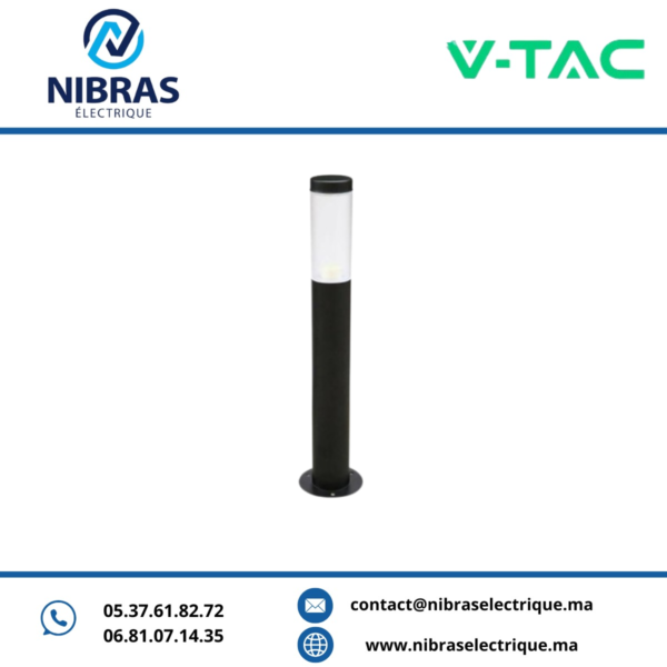 V-TAC POTEAU DE JARDIN E27 ROUND BLACK