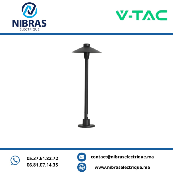V-TAC PIQUET JARDIN LED 7W BLACK 3000K IP65+SUMSUNG CHIP