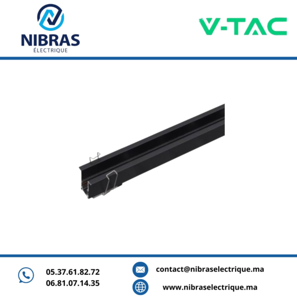 V-TAC MAGNETIC SLIM RAIL BLACK 2M 1.5MM