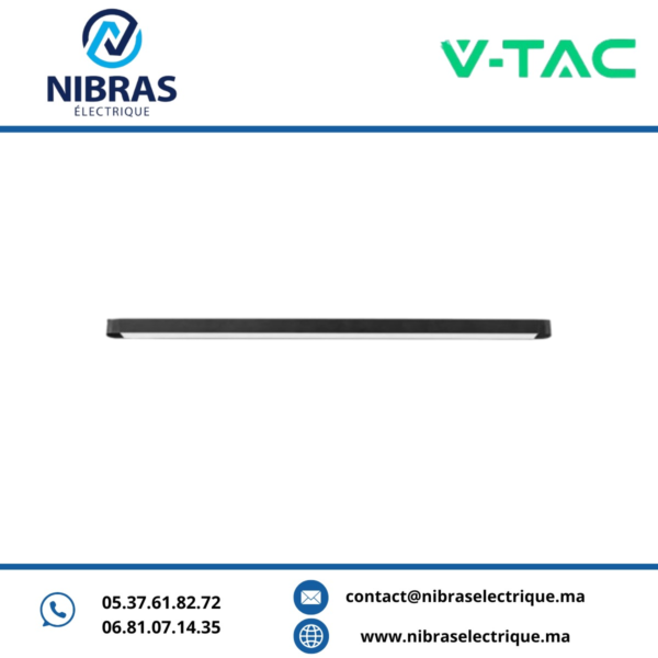 V-TAC MAGNETIC SLIM LINEAR LIGHT 24W 3000K BLACK