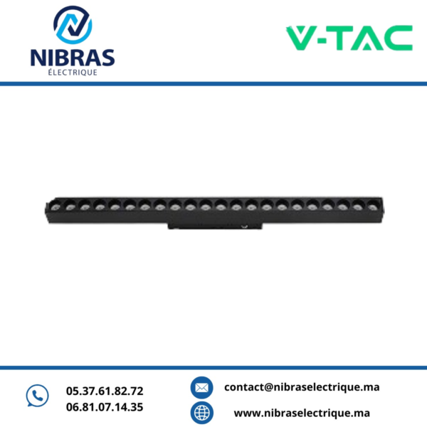 V-TAC MAGNETIC SLIM LASER 12W X12 4000K BLACK