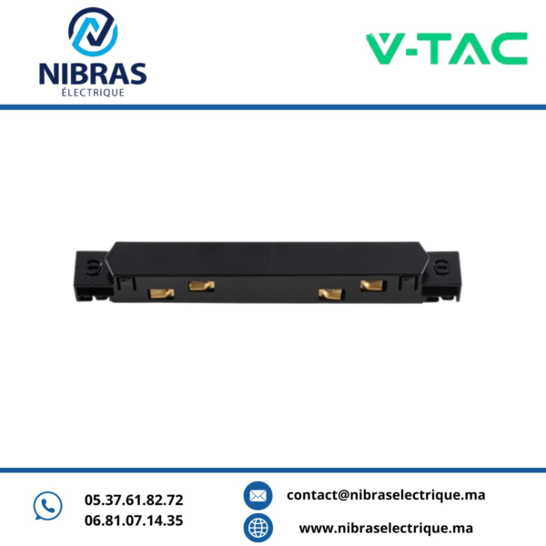 V-TAC MAGNETIC SLIM CONNECTOR I FOR RAIL BLACK
