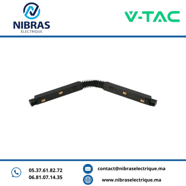V-TAC MAGNETIC SLIM 90D CONNECTOR L FOR RAIL BLACK
