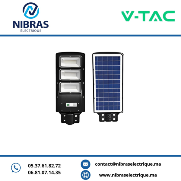 V-TAC LUMINAIRE SOLAIRE LED 180W 6000K AVEC DETECTEUR