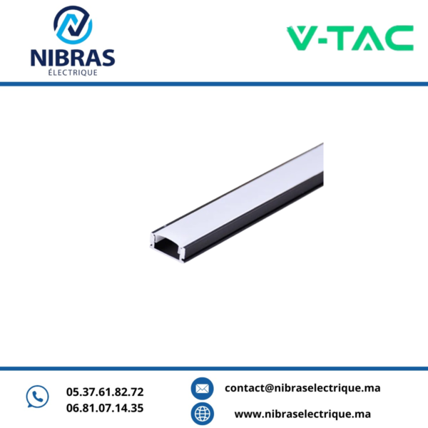 V-TAC PROFILE SLIM ALUMINIUM 3000*17,4MM*7MM BLACK APP