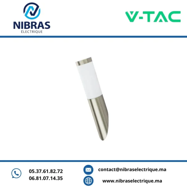 V-TAC APPLIQUE MURALE STAINLESS STEEL BODY (DIAGONAL ANGLE) IP44