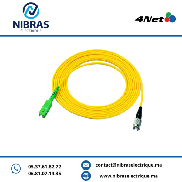 Jarretière optique mono-mode simplex FC/PC-SC/APC 2.8 mm G652D LSZH, longueur 10 m