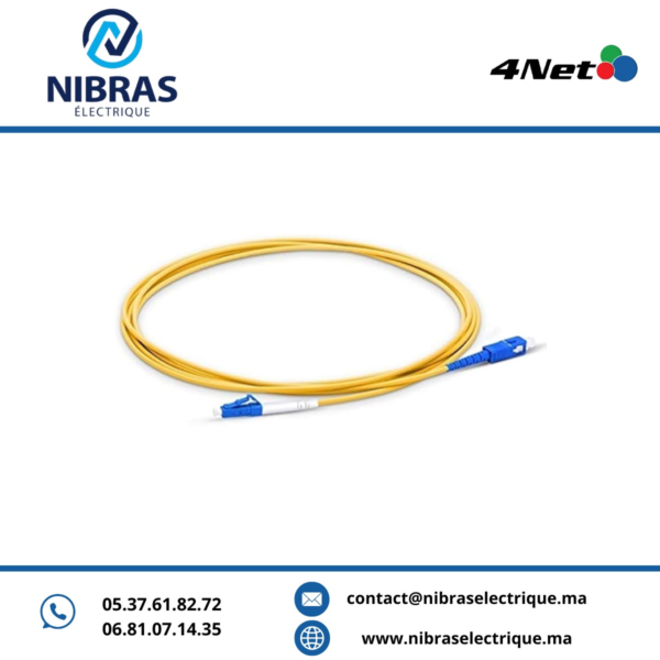 Jarretière optique mono-mode simplex LC/PC-SC/PC 2.8 mm G652D LSZH, longueur 1m