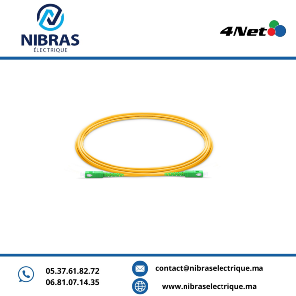 Jarretière optique mono-mode simplex SC/PC-SC/APC 2.8 mm G652D LSZH, longueur 1 m