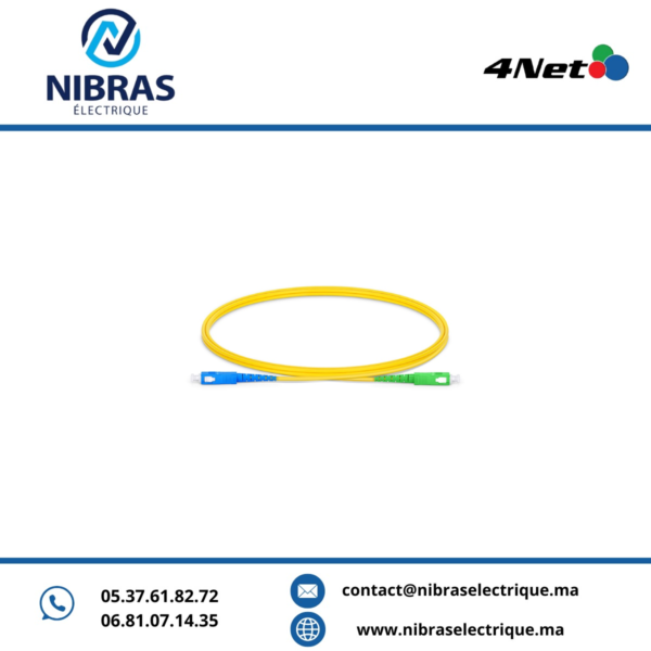 Jarretière optique mono-mode simplex SC/PC-SC/APC 2.8 mm G652D LSZH, longueur 10 m