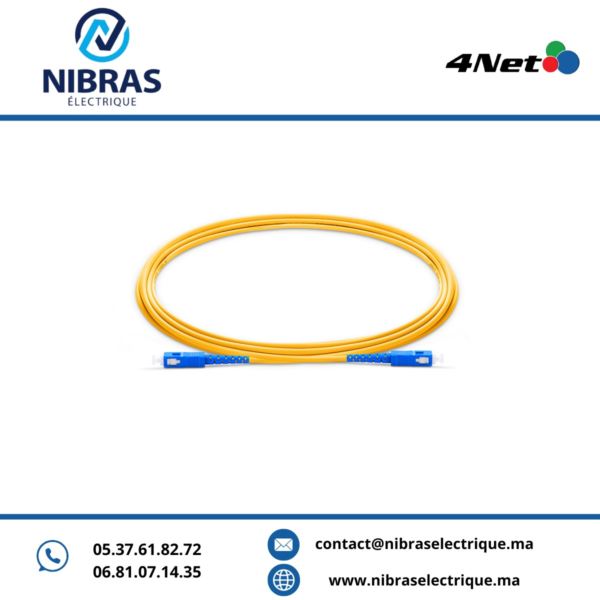 Jarretière optique mono-mode simplex SC/PC-SC/PC 2.8 mm G652D LSZH, longueur 3 m