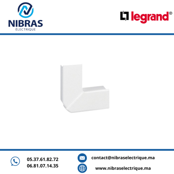 ANGLE PLAT 80X35/50 BLANC LEG