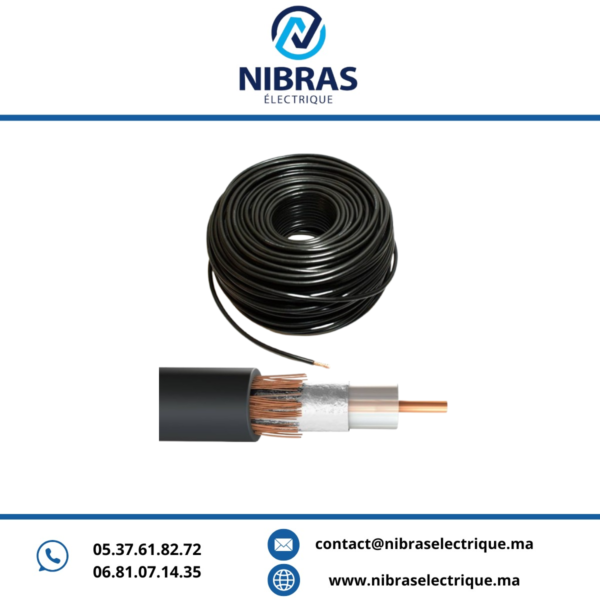 CABLE TV COAX RG6/32B 100M NOIR
