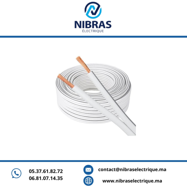 M CABLE MTH BLANC 2X0,50 SIGMA