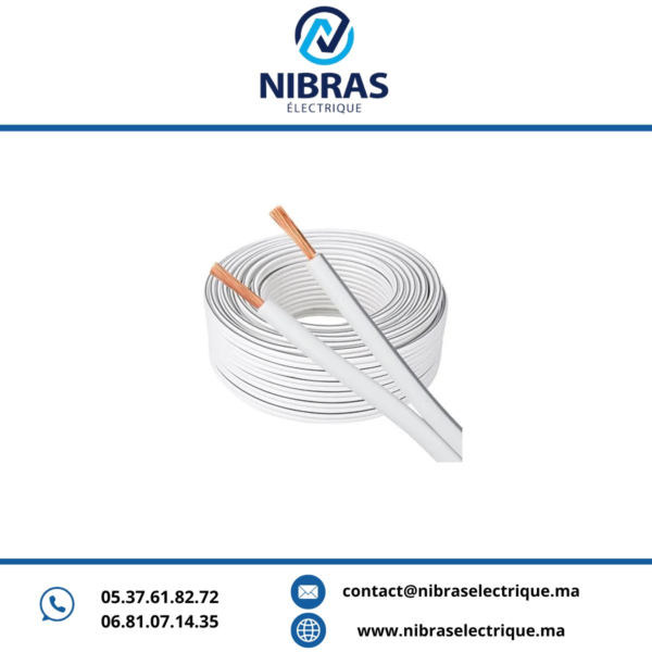 M CABLE MTH BLANC 2X0,75 SIGMA