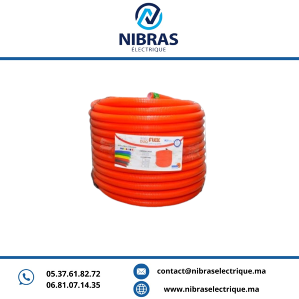 TUBE DOUBLE PAROI ROUGE 110 (50M) CASAFLEX