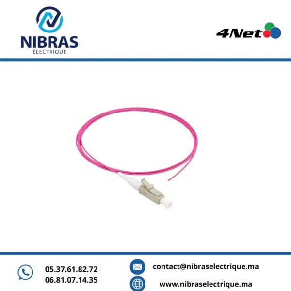 Pigtail Multimode OM4 Simplex LC/PC 0.9mm longueur 1,5 metre,PVC,Purple