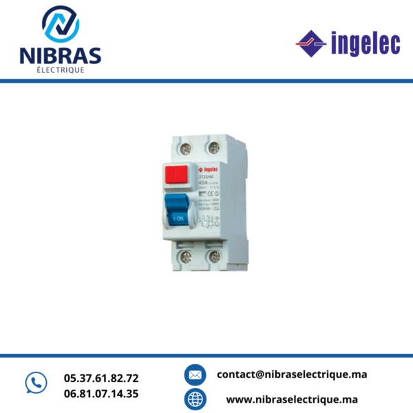 INTERRUPTEUR DIFF. BIPOL 40A 30MA INGELEC