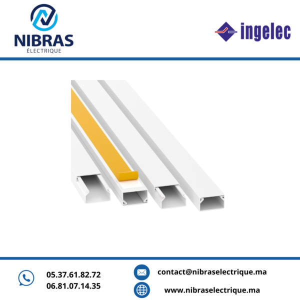 MOULURE 20X12 - 1 CANAL AUTO-ADHÉSIF 130M