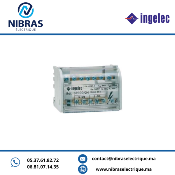 REPARTITEUR BIPOLAIRE 100A 4MOD INGELEC