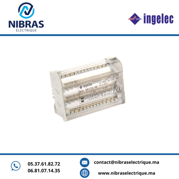 REPARTITEUR TETRAPOLAIRE 125A 8MOD INGELEC