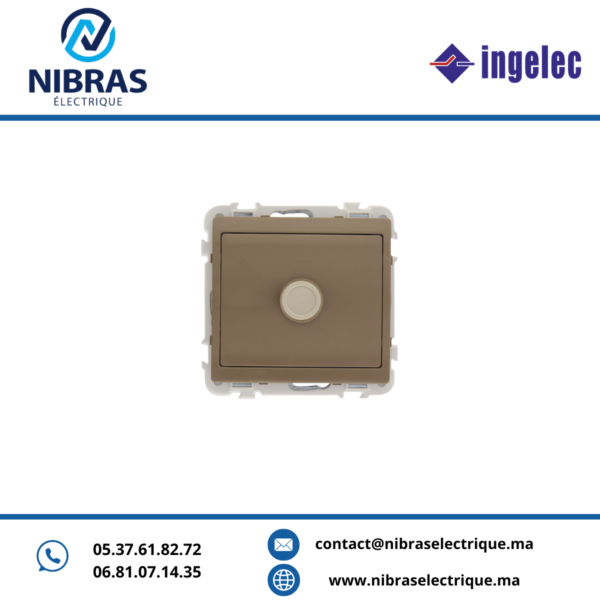 SORTIE DE FIL SUPPORT + MÉCANISME MARRON - CORNICHE MARRON INGELEC