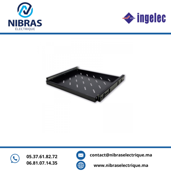 PLATEAU POUR EQUIPEMENT 19'' 1U NOIR ING