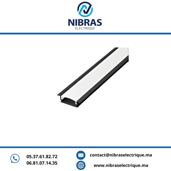 PROFILE ALUMINIUM 20MM*20MM NOIR ENC IMP