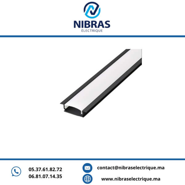PROFILE ALUMINIUM 20MM*10MM BLACK ENC IMP