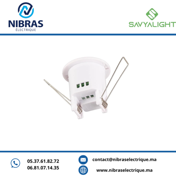 DETECTEUR MOUV ENCASTRE 360 6M ES-P14A NOIR