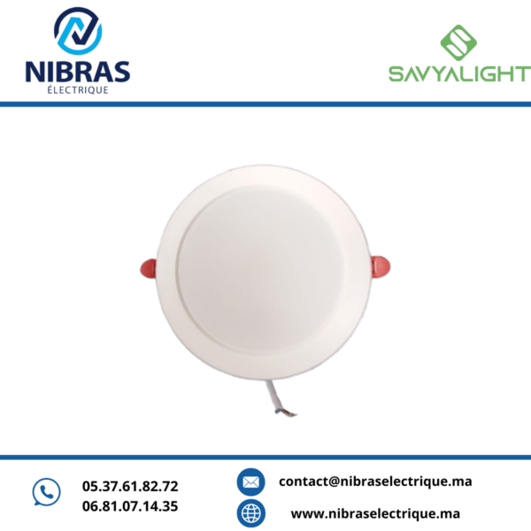 PANEL LED ENC ROND PLAST  6500K