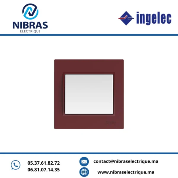 PLAQUE SIMPLE BORDEAUX SAFIR ingelec