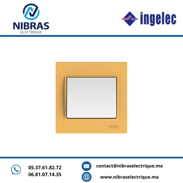 PLAQUE SIMPLE JAUNE SAFIR ingelec