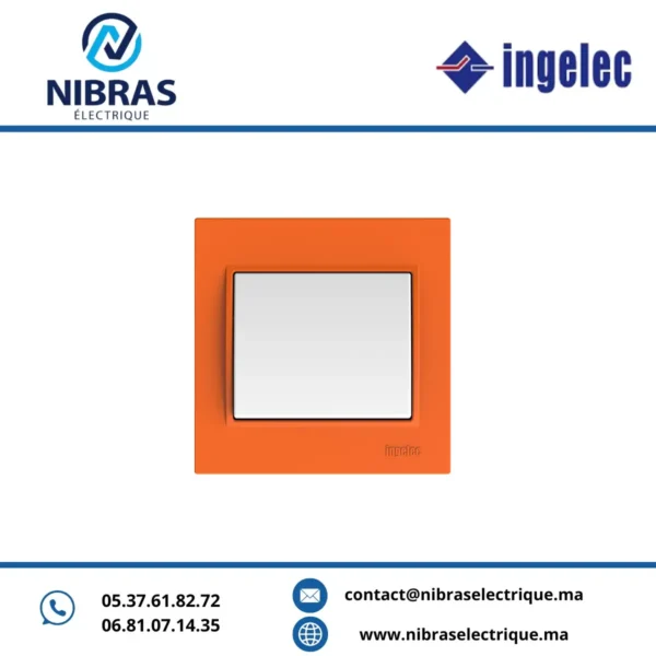 PLAQUE SIMPLE ORANGE SAFIR ingelec