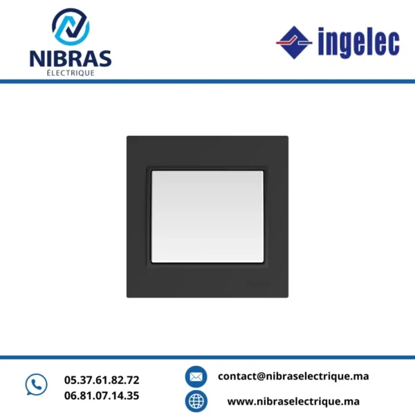 PLAQUE SIMPLE ANTHRACITE SAFIR ingelec