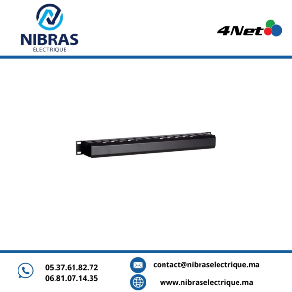 PASSE CÂBLE 19" AVEC COUVERCLE EN MÉTAL