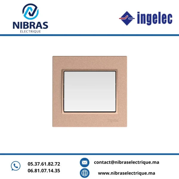 PLAQUE SIMPLE CUIVRE MÉTALISÉ SAFIR ingelec