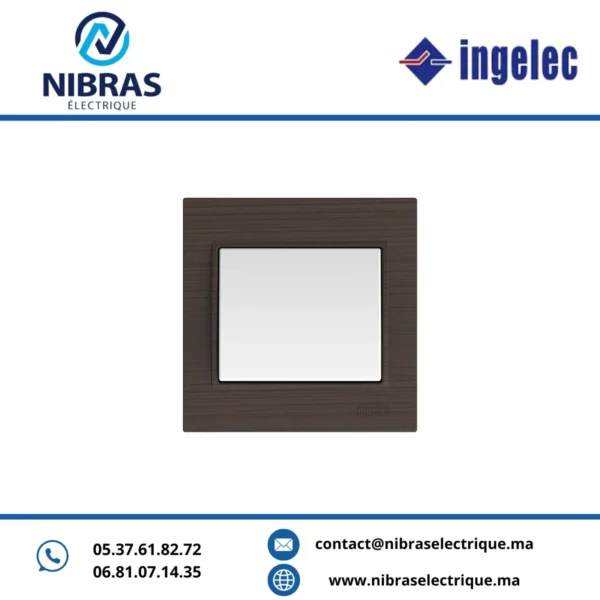 PLAQUE SIMPLE BOIS CHÊNE SAFIR ingelec