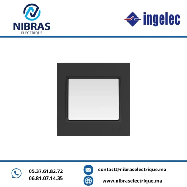 PLAQUE SIMPLE NOIR ONYX SAFIR ingelec