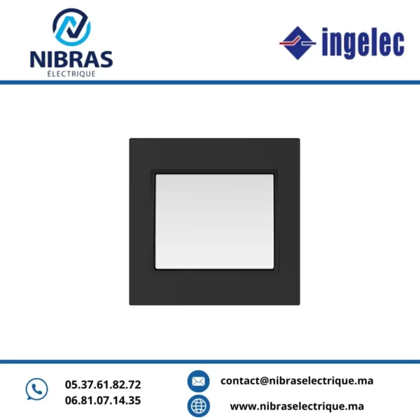 PLAQUE SIMPLE NOIR SAFIR ingelec