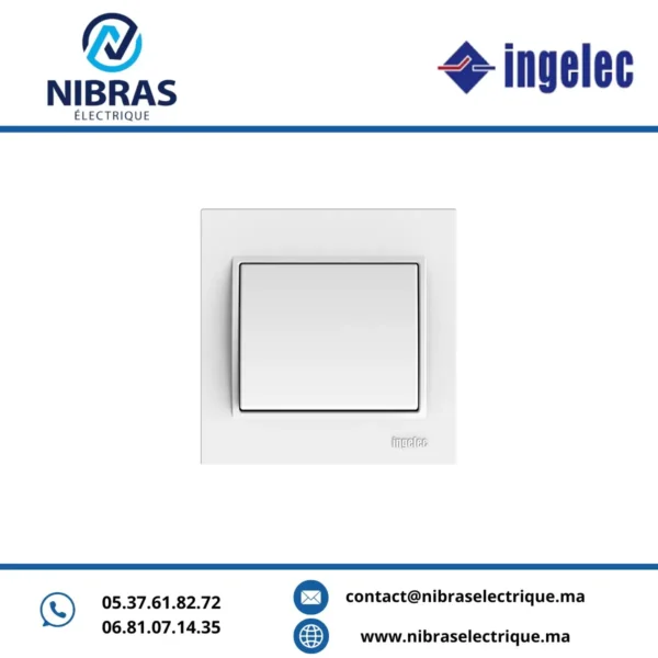 PLAQUE SIMPLE BLANC SAFIR ingelec