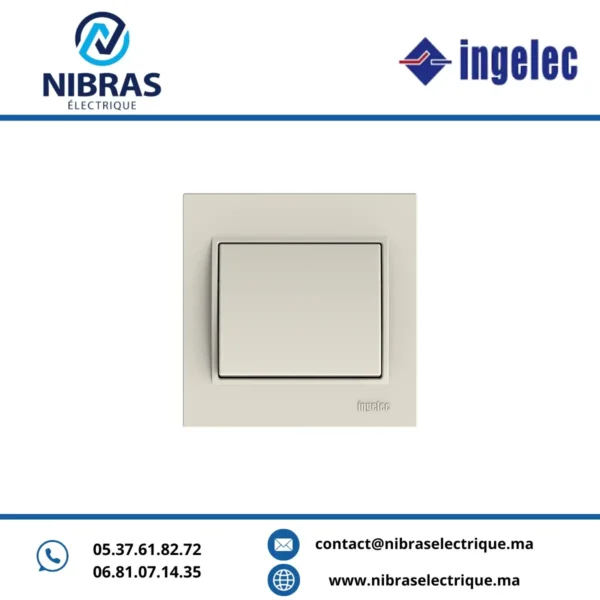 PLAQUE SIMPLE MARFIL SAFIR ingelec