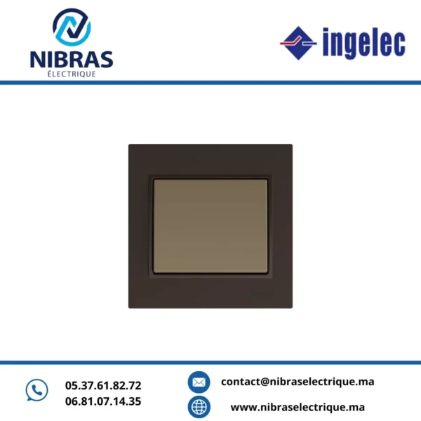 PLAQUE SIMPLE MARRON SAFIR ingelec