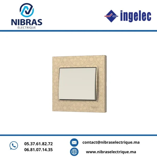 PLAQUE SIMPLE FLEUR D'ATLAS SAFIR ingelec