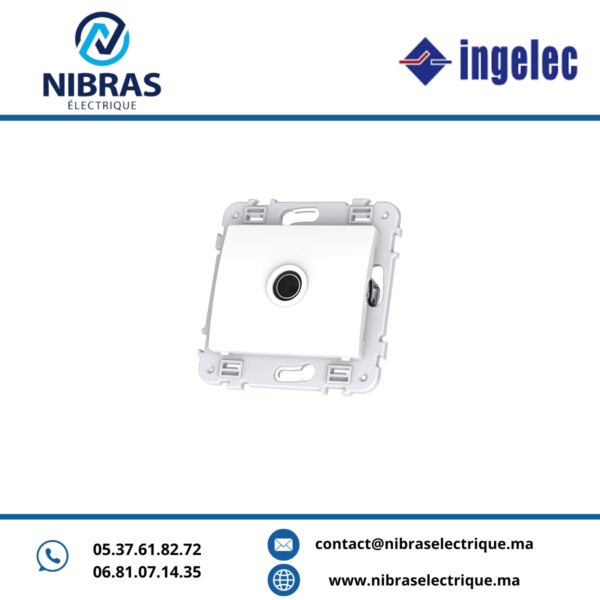 PRISE TV BLANC SAFIR INGELEC